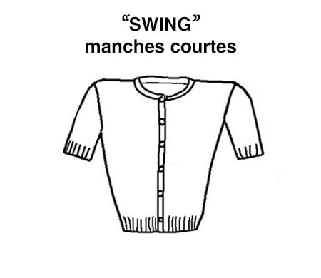 Cardigan "le short sleeves Swing"